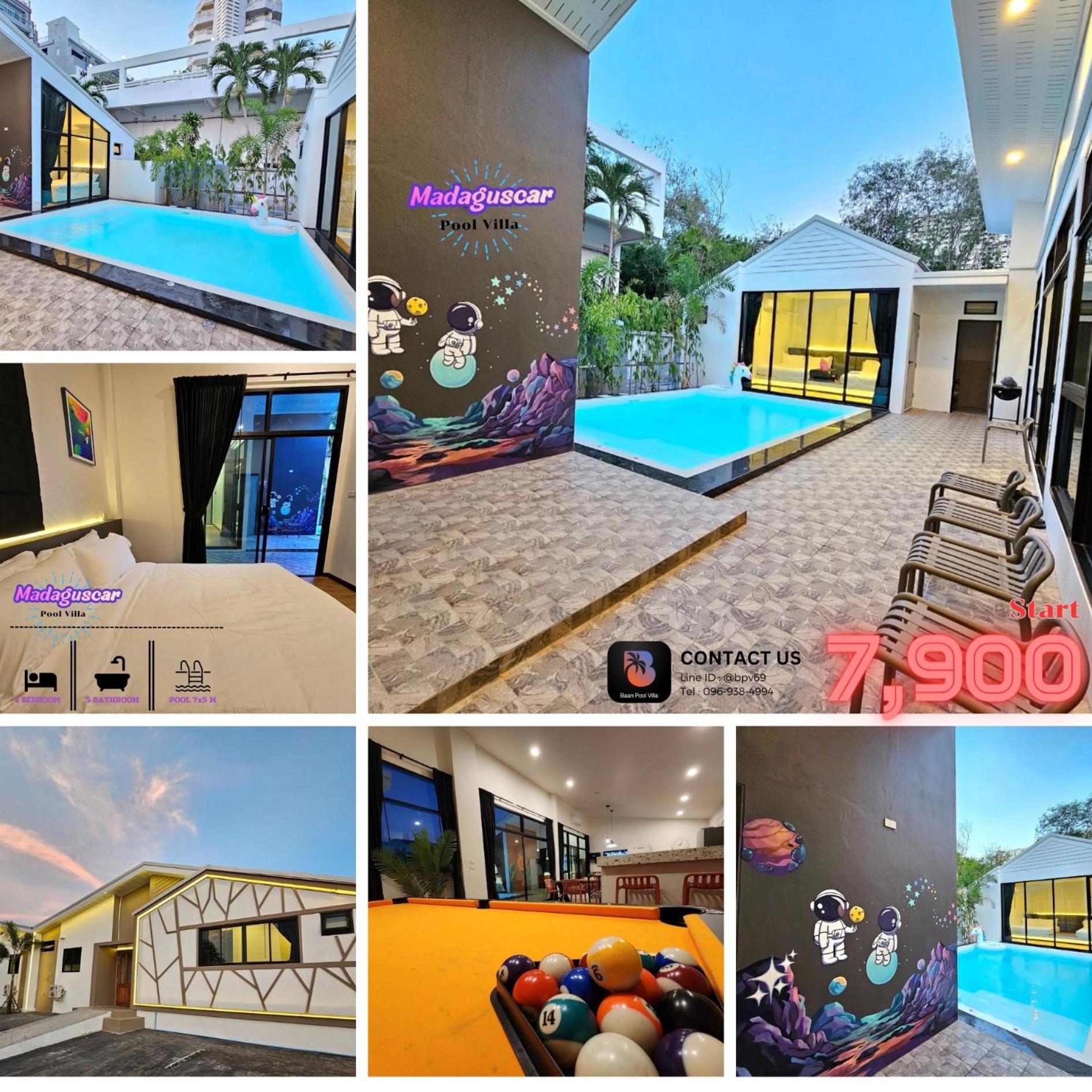 Madaguscar Private Pool Villa-Pattaya Haat Jomtien Eksteriør bilde
